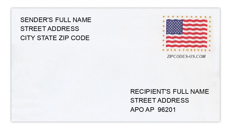 The recipient address information is provided for your reference. 