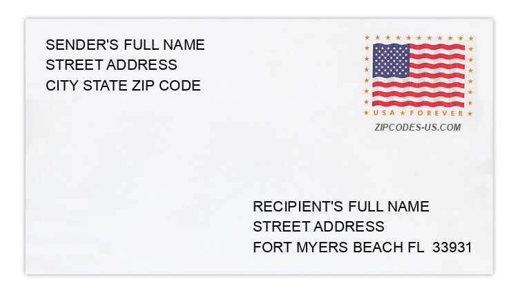 The recipient address information is provided for your reference. 