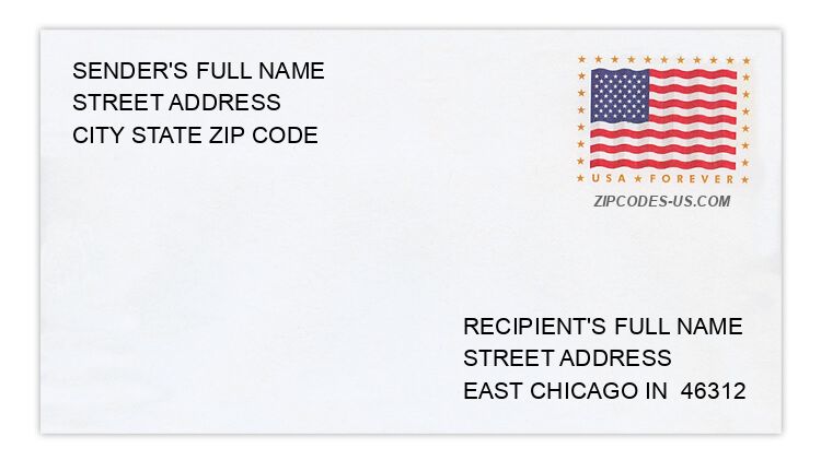 The recipient address information is provided for your reference.