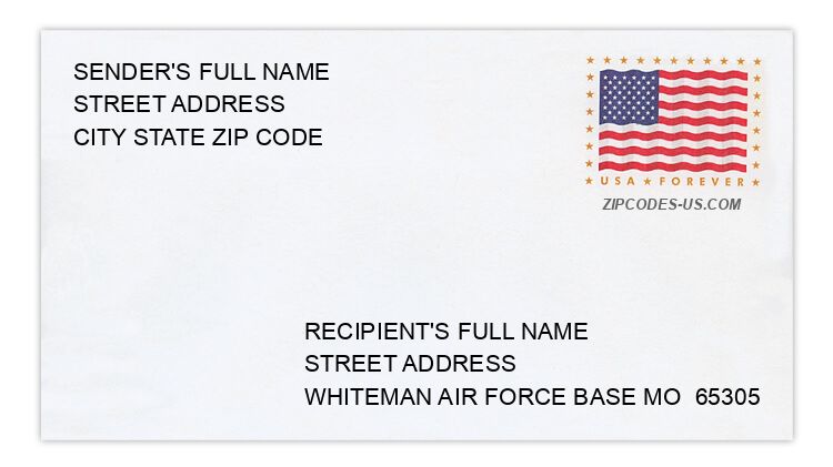 The recipient address information is provided for your reference. 